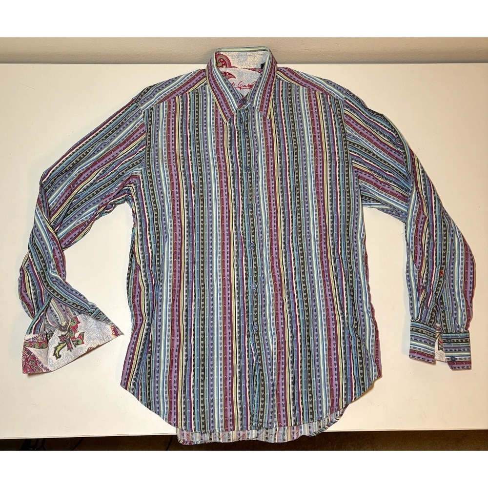 Robert Graham Men's Multicolored Button Down Shirt | Large